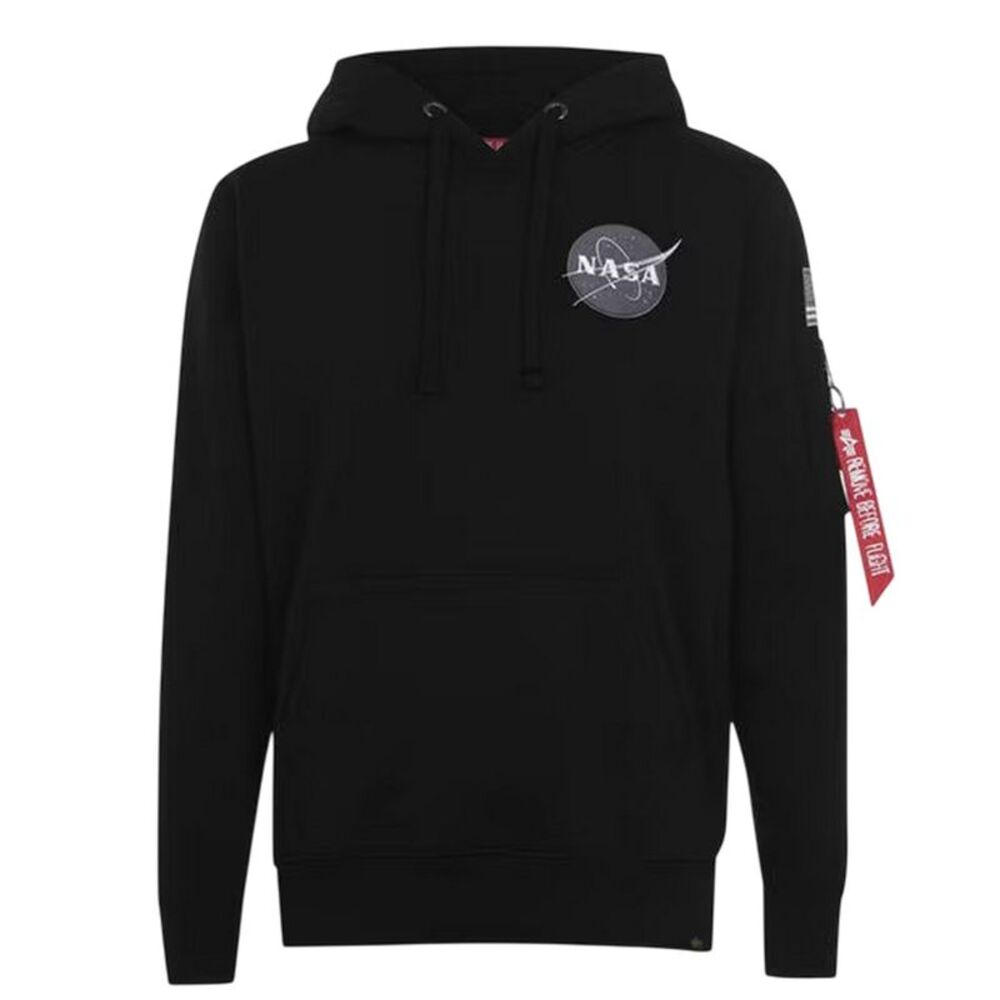 NASA Mens Space Shuttle Cotton Blend Hoodie / Black